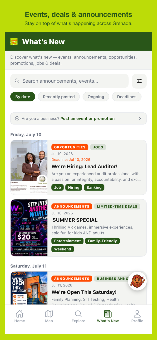 Events, deals & what’s on across the island